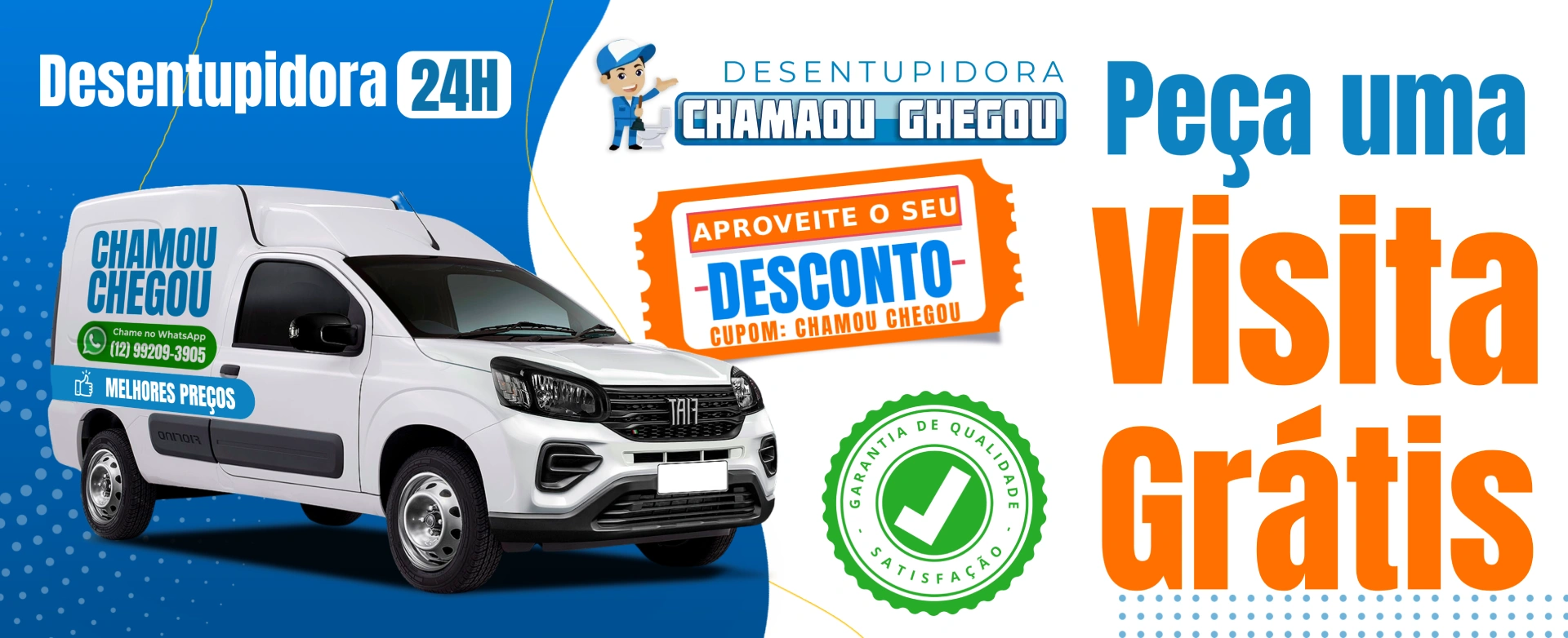 Capa Desentupidora Chamou Chegou