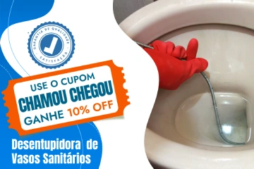 Desentupidora de vasos Chamou Chegou
